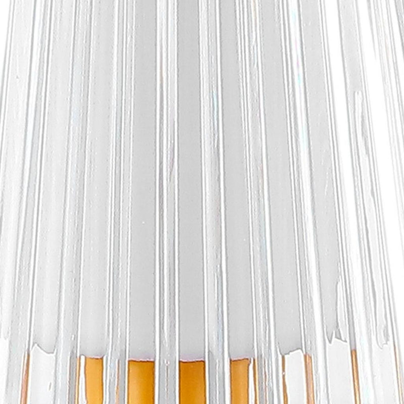USB Table Lamp With Empire Shade - Orange