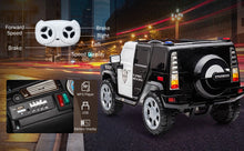 Load image into Gallery viewer, 12V7A 30W*2 Four-Wheel Drive Seat One Button Start, Forward And Backward, High And Low Speed, Music, Front Light, Power Display, Two Doors Can Open, 2.4G R / C, Seat Belt Four Wheel Absorber
