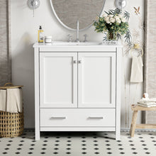 Load image into Gallery viewer, Bathroom Vanity With Single Sink, Combo Cabinet Undermount Sink, Bathroom Storage Cabinet With Two Doors And A Drawer, Soft Closing, Multifunctional Storage, Solid Wood Frame

