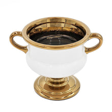 Load image into Gallery viewer, Amphora Table Vase - White / Gold
