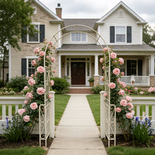Load image into Gallery viewer, Metal Garden Arch Garden Arbor Trellis Climbing Plants Support Rose Arch Outdoor Arch
