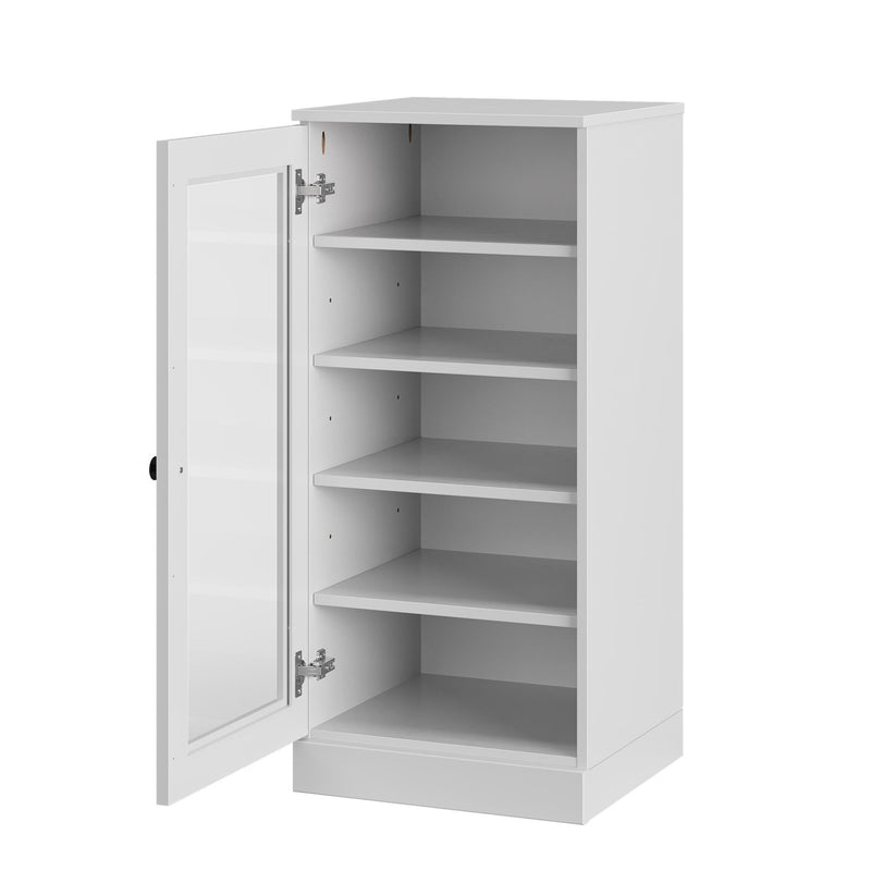 Ten Pair Solid Woodshoe Storage Cabinet (752245) - White