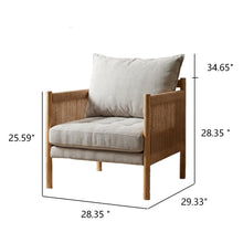 Load image into Gallery viewer, Accent Armchair With Removable Cushions For Living Room - Matte Black / Natural / Sand
