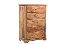 Load image into Gallery viewer, Solid Wood Live Edge Five Drawer Standard Chest - Brown
