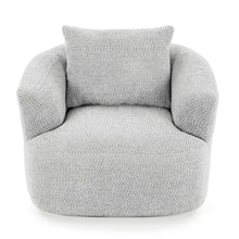 Load image into Gallery viewer, 360° Swivel Barrel Sofa Chair With Throw Pillow, Upholstered Accent Chair
