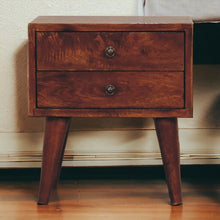 Load image into Gallery viewer, Mini Modern Bedside Table - Chestnut
