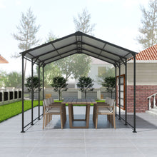 Load image into Gallery viewer, Metal Carport 10 5Ft Heavy Duty With Galvanized Steel Roof Metal Garage Canopy With Galvanized Steel Roof &amp; Frame Car Tent Outdoor Storage Shed - Gray
