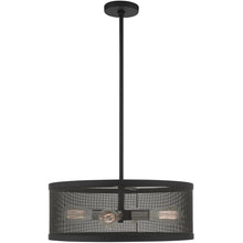 Load image into Gallery viewer, 16" Four Light Dimmable Chandelier With Shades - Black
