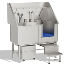 Load image into Gallery viewer, Stainless Steel Dog Washing Station With Seamless Design And Accessories - Silver
