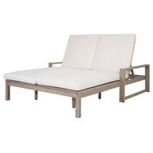 Load image into Gallery viewer, Outdoor Double Lounge Chair With 5 Position Adjustable Backrest
