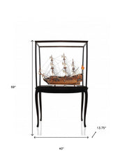 Load image into Gallery viewer, Hand Painted San Felipe Large Floor Display Model Boat - Brown
