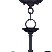 Load image into Gallery viewer, 15" Three Light Metal Dimmable Chandelier With Shades - Black
