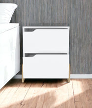 Load image into Gallery viewer, 17" x 14.6" x 19.9" Two Drawer Nightstand - White
