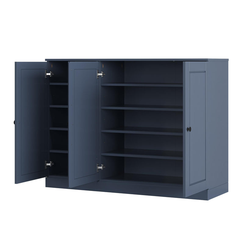 Solid Woodshoe Storage Cabinet (755972) - French Blue