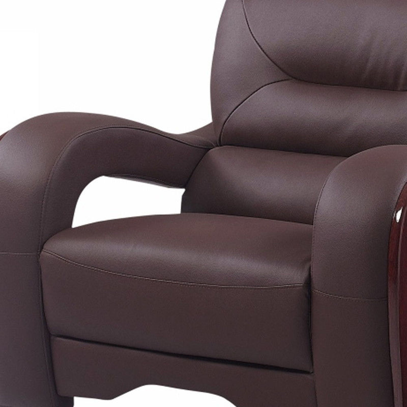 Glamorous Leather Chair - Brown