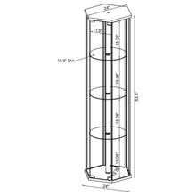 Load image into Gallery viewer, Tenley - 4 Shelf Curio Cabinet With Hexagonal Design
