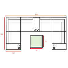 Load image into Gallery viewer, Modern Patio Rattan Sectional Set With Cushions
