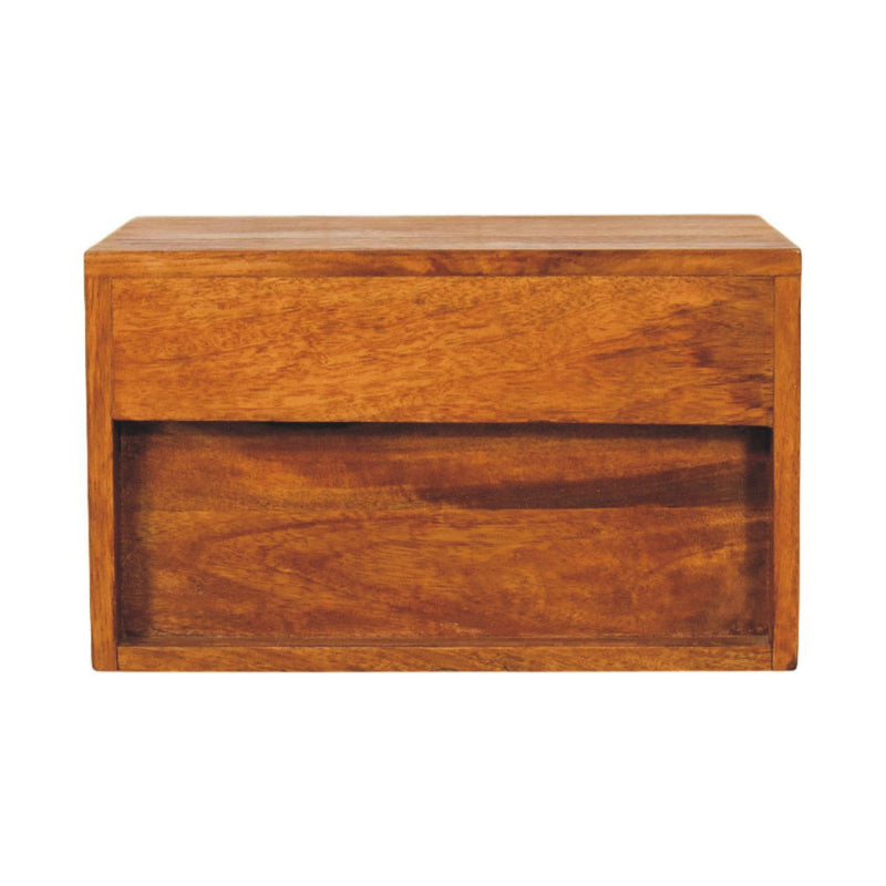Solid Wood One Drawer Floating Nightstand (731536) - Oak