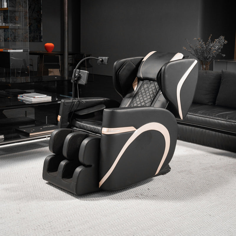 Massage Chair Recliner With Zero Gravity & Full Body Air Pressure - Black