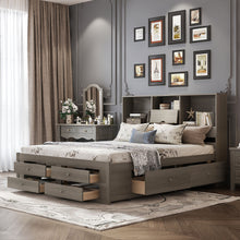 Load image into Gallery viewer, Platform Bed With Storage Headboard And 8 Drawers
