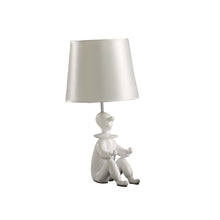 Load image into Gallery viewer, Bedside Table Lamp With Silver Empire Shade - White
