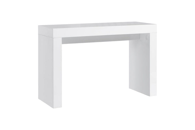 47" Wood Block Console Table - White