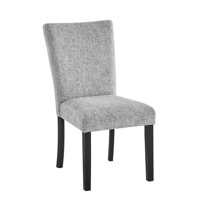 Upholstered Fabric Wood Dining Side Chairs (Set of 2) - Gray