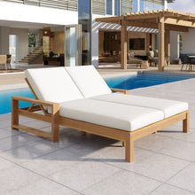Load image into Gallery viewer, Outdoor Double Lounge Chair With 5 Position Adjustable Backrest

