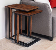Load image into Gallery viewer, Solid Wood Rectangular Nested End Tables (Set of 2) - Brown
