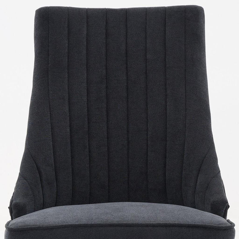 Solid Wood Dining Side Chairs (Set of 2) - Black / Brown
