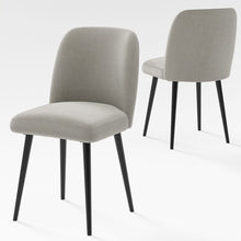 Load image into Gallery viewer, Upholstered Fabric Dining Side Chairs (Set of 2) - Gray
