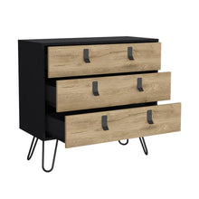 Load image into Gallery viewer, Three Drawer Dresser - Natural / Black
