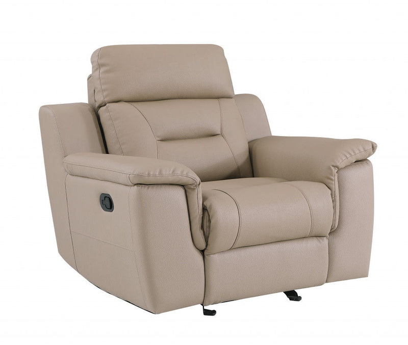 Fascinating Leather Reclining Chair - Beige