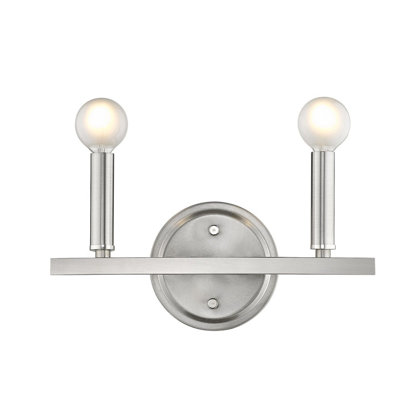 Two Light Wall Sconce - Silver