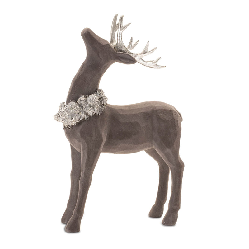 Deer Christmas Figurine (Set of 2) - Gray