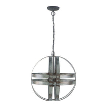 Load image into Gallery viewer, 4 Light Galvanized Chandelier, Hanging Light Fixture With Adjustable Chain For Kitchen, Bulb Not Included - Gray
