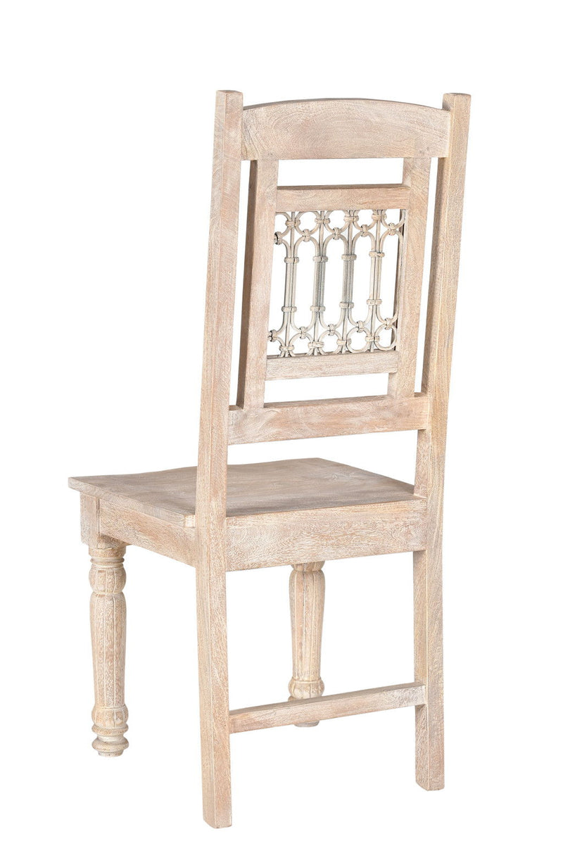 Wood Slat Back Dining Side Chairs (Set of 2) - White