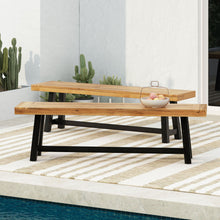 Load image into Gallery viewer, Cloud - Outdoor Bench With Acacia Wood Frame And Slat Panel Design
