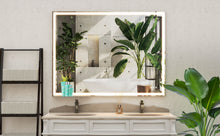 Load image into Gallery viewer, LED Bathroom Vanity Mirror Wall Mounted Adjustable / Warm / Natural Lights Anti-Fog Touch Switch With Memory Modern Smart Large Bathroom Mirrors
