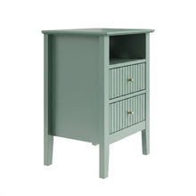 Load image into Gallery viewer, Fluted Nightstand With 2 Drawers
