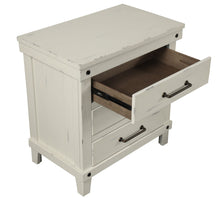 Load image into Gallery viewer, 3 Drawer Elegant Nightstand - White
