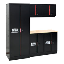 Load image into Gallery viewer, Steel Filing Cabinet With Compartments For Office Use, Storage, File Storage, Archives, And High And Low Cabinets - Black / Red
