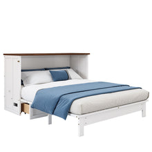 Load image into Gallery viewer, Solid Pine Murphy Bed Chest With Charging Station And Large Storage Drawer For Home Office Or Small Room
