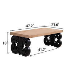 Load image into Gallery viewer, Ornate Scroll Base Coffee Table

