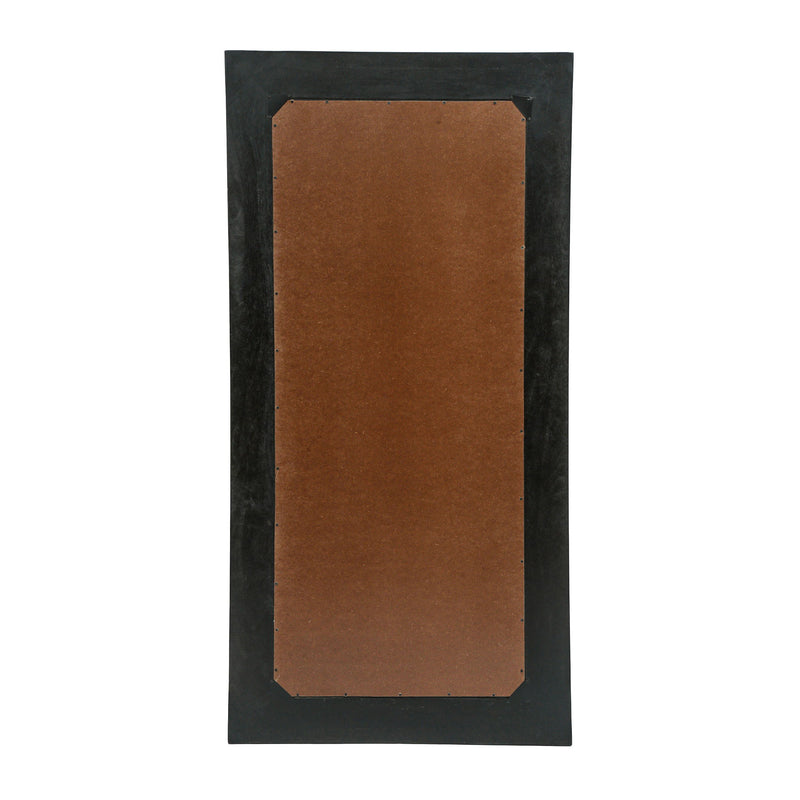 Wood Leaning Framed Standing Mirror - Black