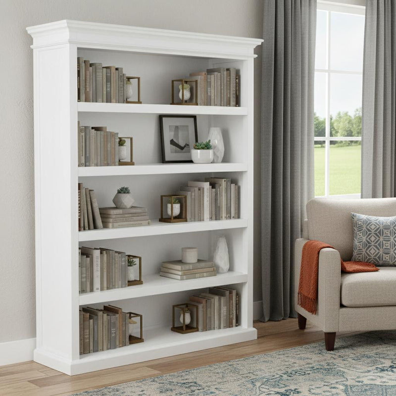 Five Tier Bookcase (523196) - Antiqued White