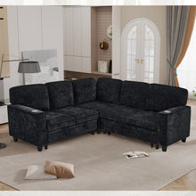 Load image into Gallery viewer, L-Shaped Sofa With Pull Out Sofa Bed With USB
