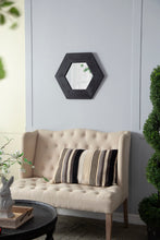 Load image into Gallery viewer, Hexagon Mirror With Natural Wood Frame, Wall Decor For Living Room Bathroom Hallway
