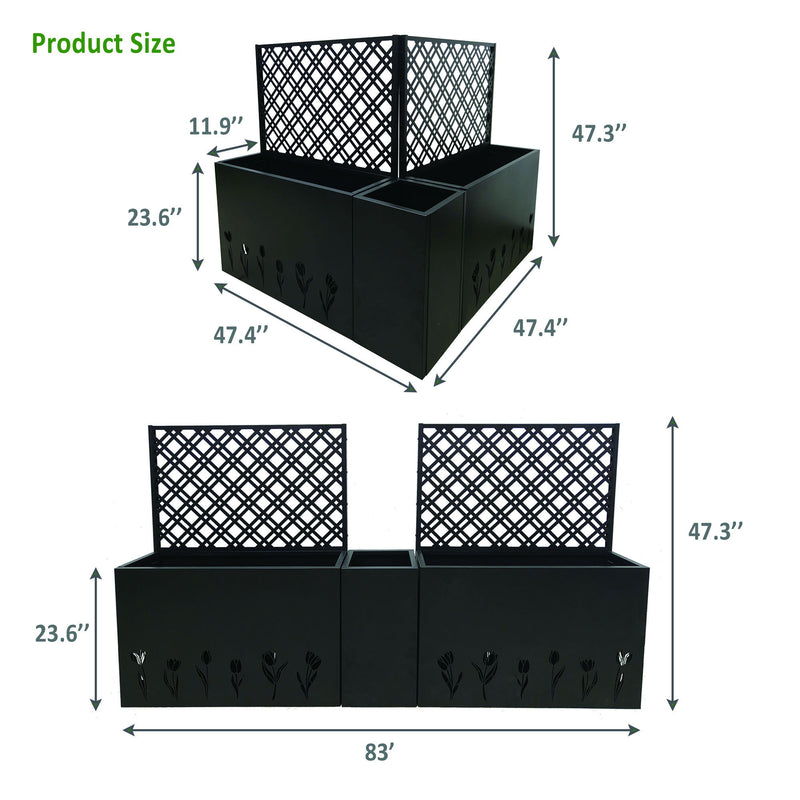 Tall Planter Raised Garden Bed With Trellis