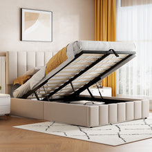 Load image into Gallery viewer, Elegant Upholstered Platform Bed With Hydraulic Storage System
